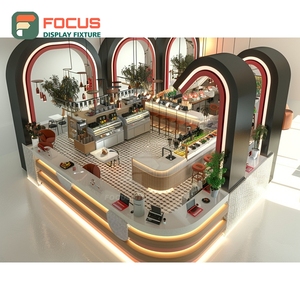 Vitrina Contemporánea para Café, Estructura de Madera Sólida, Área de Exhibición de Bolsas de Café, Vitrina Comercial para Cafetería - Product Image 4