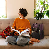 Sac à dos de voyage large et ouvert Sac à dos pour étudiant École Travail Affaires Ordinateur Fourre-tout Sac à dos pour ordinateur portable 15.6 pouces pour femmes