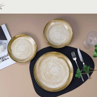 Service de table numérique 18 pièces en porcelaine New Bone / Services de table élégants pour 6 personnes avec décalcomanie
