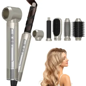 Low Noise 6 In 1 Brushless Hair Dryer Volumizer Hot Air Brush Wrap Styler Comb hair dryer manufacturer