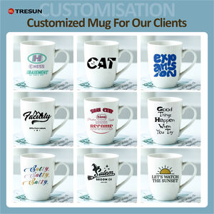 طقم أكواب قهوة سيراميك نورديك أبيض بشعار مخصص وسعة قابلة للتخصيص، تعبئة بالجملة للهدايا التجارية - Product Image 5