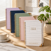 Carnet de notes, journal, agenda, bloc-notes, bloc d'écriture personnalisable A4 A5 à spirale, couverture rigide, impression personnalisée, vente en gros, OEM