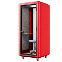 Pod modern portabel untuk satu orang, bilik telepon dan kabin kerja yang senyap, cocok untuk kantor dan studio rekaman.