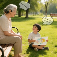 Casque audio Bluetooth à conduction osseuse pour personnes âgées malentendantes (dégueulure modérée à sévère), étanche, conception intra-auriculaire, avec fonction d'appel
