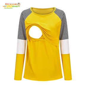 Vêtements de maternité <span class=keywords><strong>Mama</strong></span>, chemisiers à manches longues, col en V, hauts d'allaitement, vêtements de <span class=keywords><strong>grossesse</strong></span> - Product Image 3