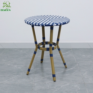 <span class=keywords><strong>Mesa</strong></span> de centro de aluminio con lado <span class=keywords><strong>exterior</strong></span> de ratán Pe bambú vintage <span class=keywords><strong>MESA</strong></span> DE bistró <span class=keywords><strong>exterior</strong></span> de estilo francés para restaurante - Product Image 4