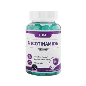 OEM Flush Free Nicotinic Amide Niacin Gummies Supplement Supports Skin Cell Health Boost NAD Vitamin B3 A E Nicotinamide Gummies