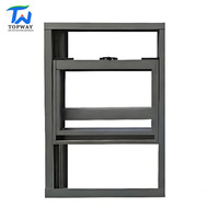 Ventanas Corredizas Modernas de Aluminio para Residencias Topway, Ventanas Verticales Dobles con Herrajes TW Kinlong, Colores Personalizados para Hoteles y Villas