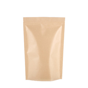 Personnalisé 100 <span class=keywords><strong>Gsm</strong></span> Snack Ziplock Kraft Sac En Papier Auto-Scellant Fenêtre Logo Blanc Noir Brun Café Alimentaire Sac En Plastique <span class=keywords><strong>pour</strong></span> Animal De Compagnie - Product Image 2