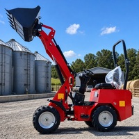 Produk Laris Manis Mini Loader Gudang Konstruksi Pemindahan Tanah Mini Wheel Loader Kehutanan Pertanian Kebun Wheel Loader