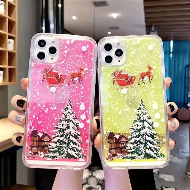 Glow in the Darkness Noctilucent Flowing Neon Sand Liquid Soft Case for iPhone 7 8 11 12 13 14 15 16 17 Plus Pro Max Phone Case