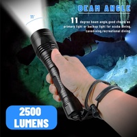 Lampe de plongée sous-marine professionnelle puissante XHP70.2 Rechargeable Lampe de poche étanche pour plongeur LED Torche Lumière en gros