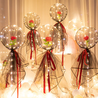 Guirlande LED en forme de colonne ronde, filet de tulle, rose, vague, ballon Bobo pour la décoration de mariage, de fête ou de chambre.