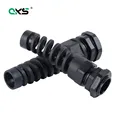Nylon Anti cable gland protection spring torsion resistant PA66 plastic cable waterproof joint waterproof gland connector