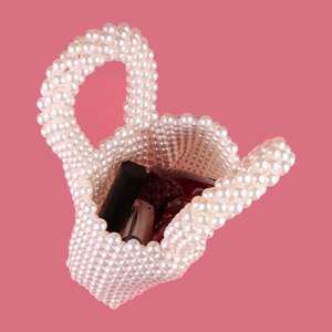 Lightweight Pearl Bead Evening Bag Ladies Hand-Woven <b>Beaded</b> <b>Handbag</b> Portable Wedding Gift for Mom Perfect Christmas Gift - Product Image 2