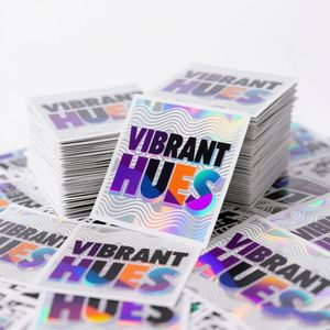 Autocollant personnalisé de haute qualité brillant découpé à la forme avec logo, étiquette d'emballage en vinyle imperméable, impression HD, adhésif inclus - Product Image 2