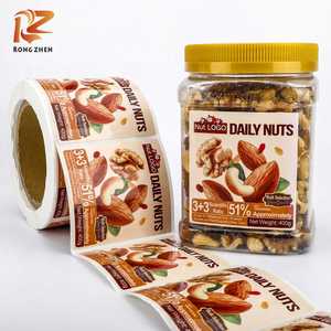 ฉลากกันน้ำทนความร้อนแบบม้วน ยี่ห้อ RONG ZHEN Daily Nuts PET รูปทรงสี่เหลี่ยมผืนผ้า ขนาดแกน 3 นิ้ว สำหรับบรรจุภัณฑ์ เป็นมิตรกับสิ่งแวดล้อม ติดด้วยตัวเอง - Product Image 1