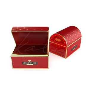 Customized Logo Paper Jewelry <strong>Suitcase</strong> Treasure Packaging <strong>Cardboard</strong> Treasure Chest Box - Product Image 2