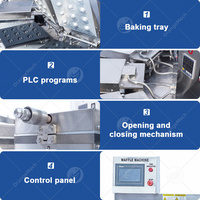 Machine commerciale automatique rotative pour la fabrication de cornets de glace, gaufres, gaufrettes au chocolat et cornets de sucre roulés