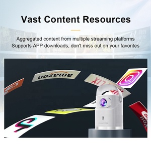 Projecteur portable <span class=keywords><strong>mini</strong></span> 4K grand écran sans fil WiFi vidéo home cinéma système Android 13 intelligent Full HD 720P <span class=keywords><strong>TS9</strong></span> d'usine - Product Image 5