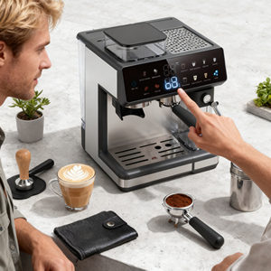 Cafetera Espresso de Alta Gama con Pantalla Táctil Grande y Molinillo de Granos Integrado - Product Image 3