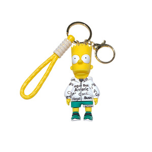 Llavero de PVC, Goma y Silicona con Diseño de <span class=keywords><strong>los</strong></span> <span class=keywords><strong>Simpson</strong></span>, Colgante para Llaves de Coche, Mochila Escolar, Llavero 3D de Dibujos Animados - Product Image 5