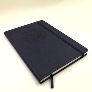 Custom B5 Navy Blue Pu Leather Hardcover Journal <strong>Notebook</strong> Daily Planner <strong>with</strong> Elastic Band - Product Image 4