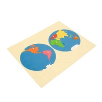 Outil éducatif Montessori pour apprendre à compter la géomantique, jouet, outils d'enseignement, Puzzle, Globe du monde, carte de l'océan et de l'alphabétisation