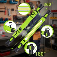 Lampe de travail LED COB rechargeable 48,8 cm, lampe d'inspection magnétique, type C, portable, 3 modes, 360° °   Crochet rotatif pour réparation en garage