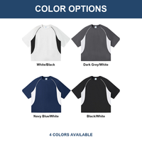 T-shirt bleu marine color-block en gros |   150G Cool Mesh Polyester Raglan S-XL 4 couleurs |   Usine OEM/ODM, faible MOQ