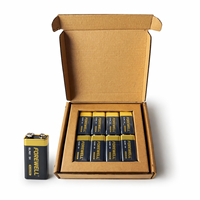 Paquete de Baterías Alcalinas FOREWELL 6LR61 9V 550mAh de 8 Celdas para Linterna y Herramientas Eléctricas