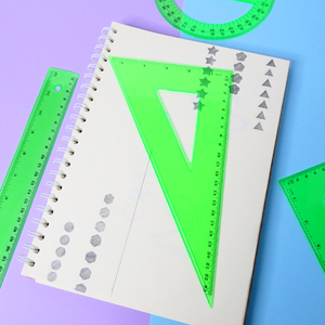 Rifornimento Diretto della fabbrica di Colore 60 Gradi Triangolo Set Piazza Righello di Plastica - Product Image 4