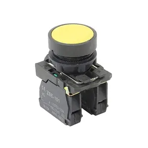 ManHua XB5-AA51 giallo 22mm circuiti elettrici piatti di controllo interruttore a pulsante ritorno a molla