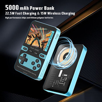 Batterie externe rétro pour console de jeu portable 5000 mAh, chargeur sans fil magnétique 15 W, alimentation de secours portable, charge rapide PD 20 W