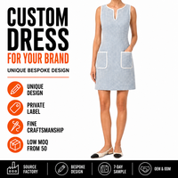 Robes pour femmes sur mesure de haute qualité, OEM, ODM, marque privée, logo personnalisé, taille, tissu, MOQ en gros, vente en gros d'usine