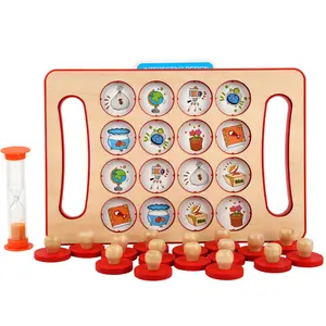 Giocattoli per bambini Montessori puzzle in legno giocattoli educativi per bambini che imparano libro illustrato per bambini educazione precoce memoria chess d