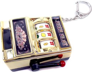 Porte-clés mini casino en gros, breloques <span class=keywords><strong>machine</strong></span> <span class=keywords><strong>à</strong></span> <span class=keywords><strong>sous</strong></span> Las Vegas avec <span class=keywords><strong>rouleaux</strong></span> rotatifs, cadeaux de fête en vrac, souvenirs fantaisie - Product Image 4