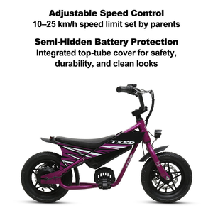 TXED Populaire Moteur de moyeu arrière 12 pouces 24V 180W 24V 5.2Ah Mini Vélo Électrique pour Enfants Style Moto - Product Image 4