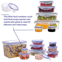 Congélateur à emporter 80ml Mini récipient à sauce soja au poisson avec couvercles Restauration Récipients à sauce aux épices en plastique sans Bpa Lot de 4