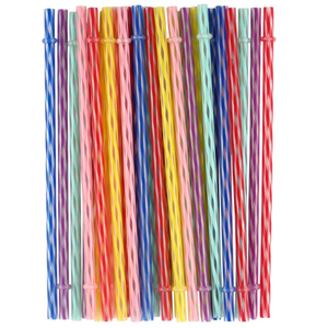 Pailles en <span class=keywords><strong>plastique</strong></span> réutilisables de 9 pouces, rayées, couleur bonbon, pour verre Mason Jar, 16 oz - Product Image 3
