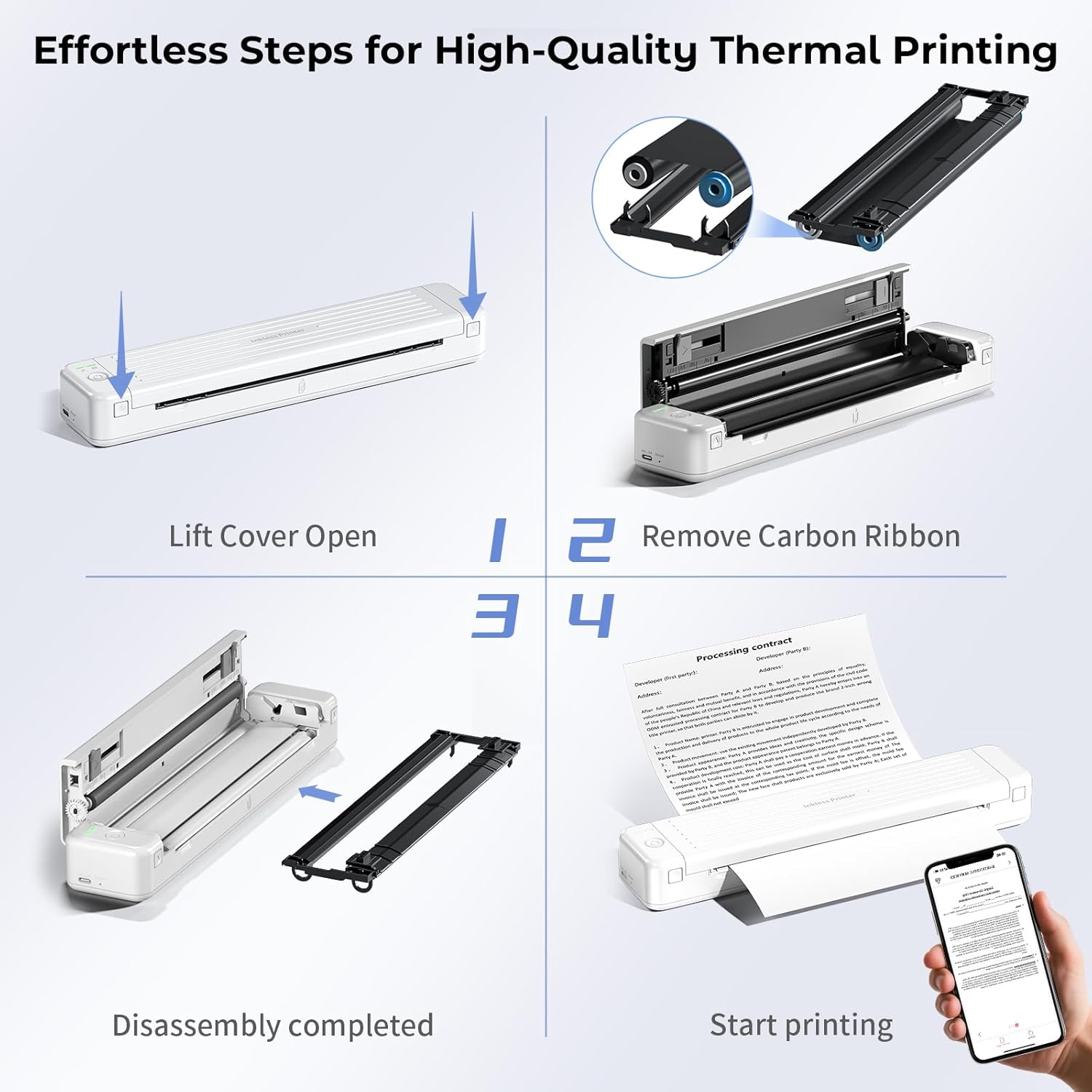 Phomemo P831 A4/LETTERポータブルプリンター青い歯プリンター