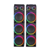 Nuevo altavoz multifunción de 3*10 pulgadas para DJ Party Karaoke con iluminación LED RGB y comunicación auxiliar