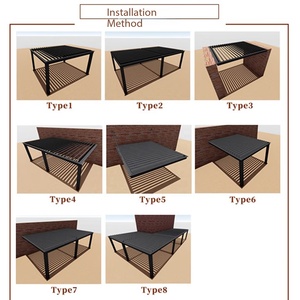 Pérgola Bioclimática Moderna para Exteriores de Fábrica OEM, <span class=keywords><strong>3x3</strong></span>, 3x4, 4x4, 6x4 m, Pérgola de Aluminio con Rejillas - Product Image 4