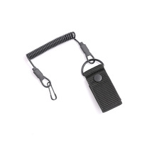 Ceinture tactique multifonctionnelle universelle pour l'extérieur, chaîne de taille anti-perte, porte-clés élastique à ressort