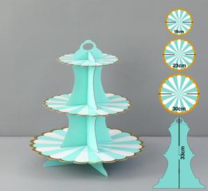 Support à gâteau rond de 8 pouces de haute qualité en gros, support à gâteau en papier coloré, support à cupcakes et desserts en papier pour mariage et fête - Product Image 6