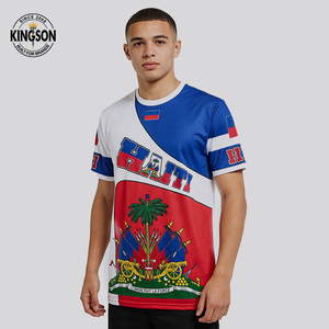 DTG Custom T Shirt Printing Sublimation Haiti Flag Shirt Clothing Polyester Election T Shirt Campaign Tshirt Promotional T-shirt