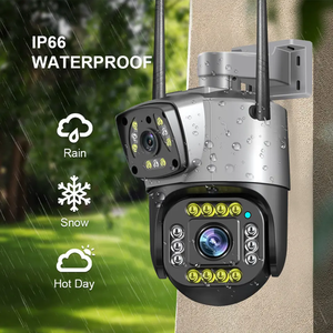 מערכת מעקב CCTV חכמה צבעונית מלאה HD עם עדשה כפולה, P2P, 360, אלחוטית, חיצונית, מצלמת PTZ WiFi, אחסון ענן, ראיית לילה - Product Image 5