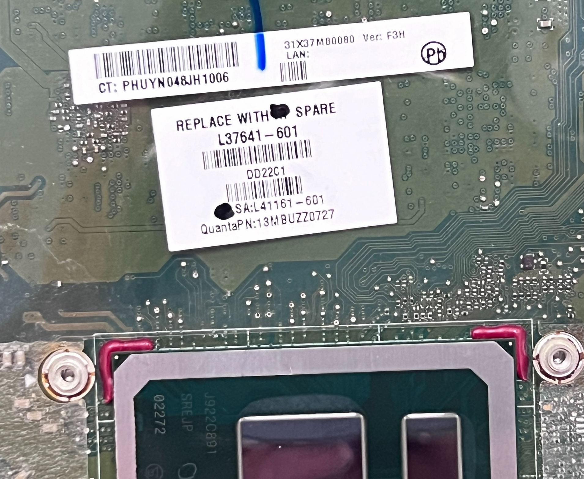 HP Spectre X360 Convertible 13-Ap L37641-601 I7 Motherboard