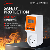 Prise de protection contre les surtensions automatique pour Israël, 220V 16A monophasé, affichage numérique réglable, protection contre les surtensions, usage domestique
