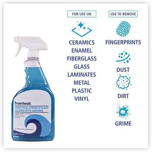 Boardwalk BWK47112AEA 32 Oz. Bouteille pulvérisatrice à gâchette de qualité industrielle 12AEA Nettoyant pour vitres à l'ammoniaque - Product Image 4